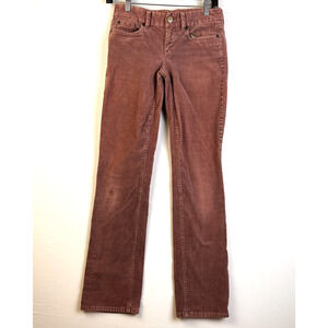 J Crew Corduroy Pants Women's Size 25R Favorite Fit Dusty Rose Casual Work FLAW